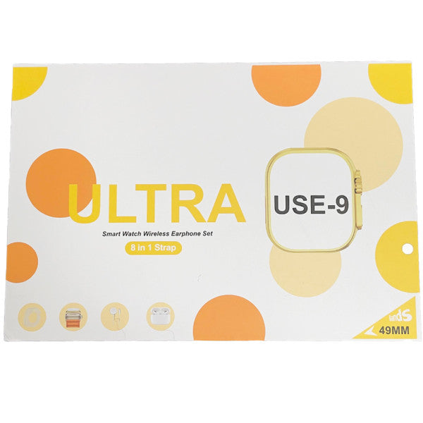 Ultra USE-9 Smart Watch 8 in 1 Strap With Free Earbuds