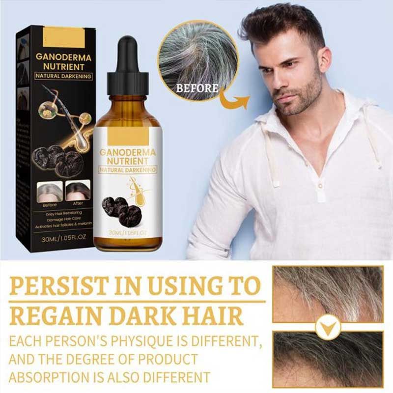 ANTI GREYING HAIR SERUM BLACK GANODERMA LUCIDUM BLACK HAIR SOLUTIONS 30ML