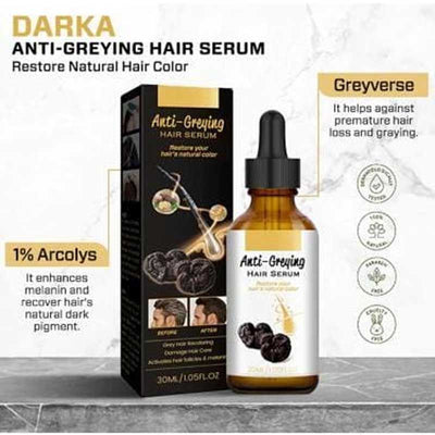 ANTI GREYING HAIR SERUM BLACK GANODERMA LUCIDUM BLACK HAIR SOLUTIONS 30ML