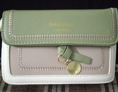 KOREAN SINGLE SHOULDER OBLIQUE STRADDLE BAG FASHION TEXTURE | SHOULDER BAG FOR WOMEN | WOMEN FASHION (PISTACHIO GREEN)