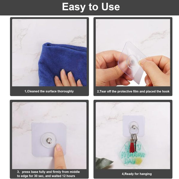 ( 10pcs ) Self Adhesive Wall Screw Hanging Hooks