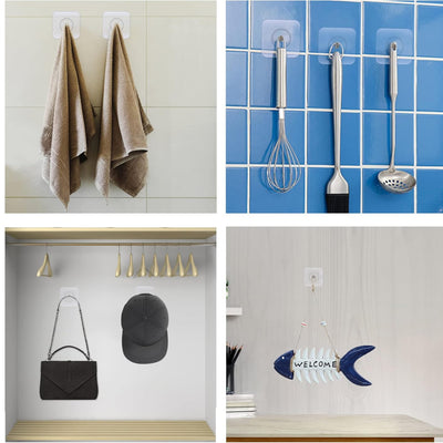 ( 10pcs ) Self Adhesive Wall Screw Hanging Hooks