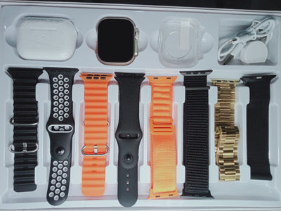 Ultra USE-9 Smart Watch 8 in 1 Strap With Free Earbuds