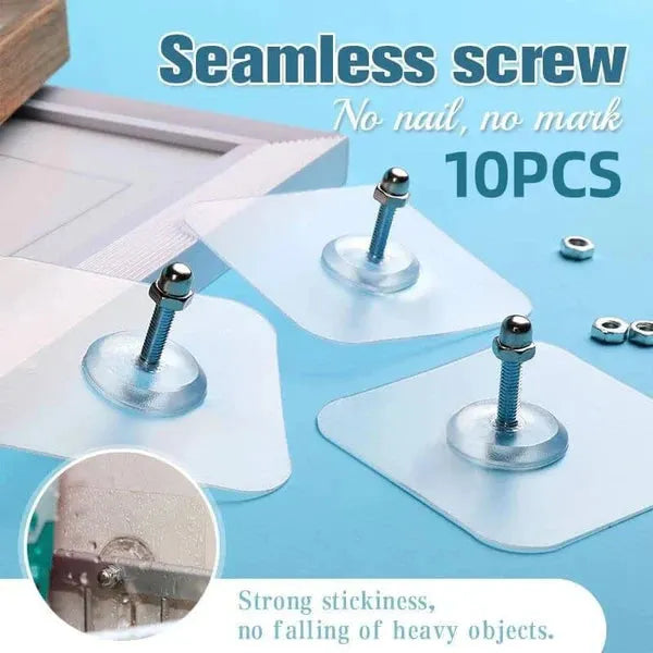 ( 10pcs ) Self Adhesive Wall Screw Hanging Hooks