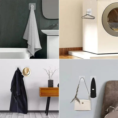 ( 10pcs ) Self Adhesive Wall Screw Hanging Hooks