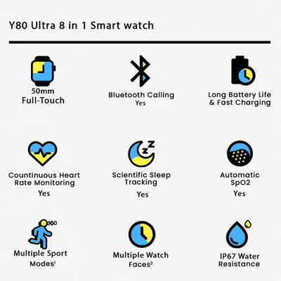 Y80 Ultra Smartwatch – 8in1